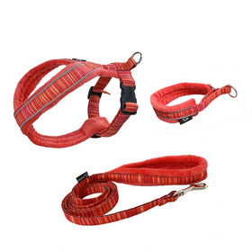 No Minimum Order Fleece Mesh Soft and Comfortable Custom Pet Wholesale Luxury Dog Harness Set