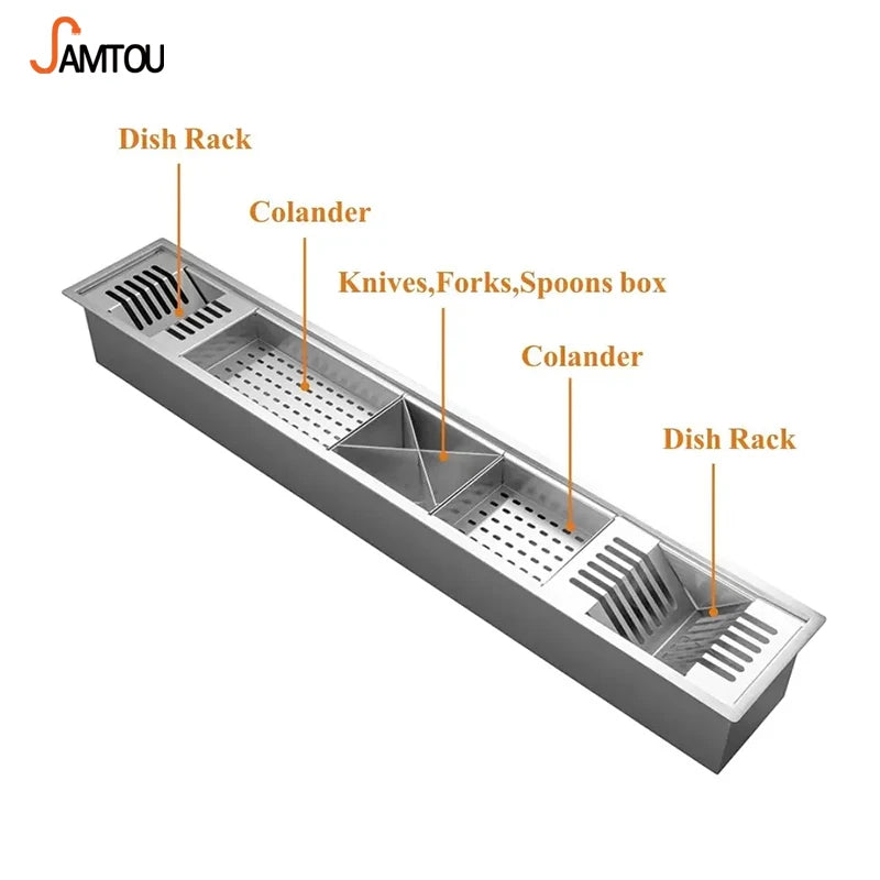 Samtou Factory Best Price Table Top Kitchen Sink Sus304 Stainless Steel Triangle Quality