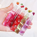 6pcs Fresh Fruit Flavored Roll on Lip Oil Private Label Wholesale Transparent Plumping Roll-On Lip Gloss Set
