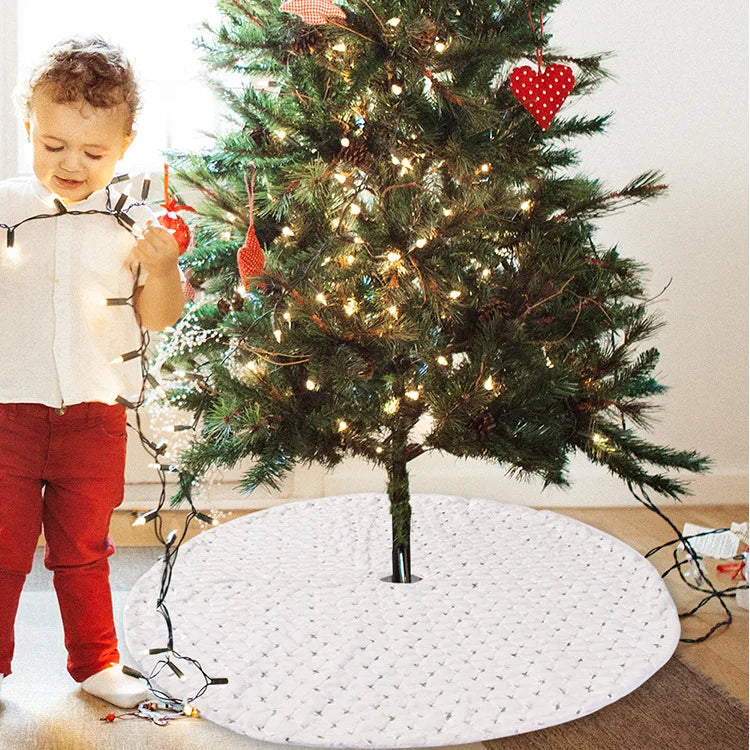 Factory Price Creative Christmas Tree Skirt 116cm Christmas Tree Foot Carpet Tree Skirt Mat New Year Home Party Supplies