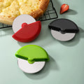 Wholesale Modern Simple Green Red Black Stainless Steel Round Roller Pizza Cutter Durable Kitchen Tools Can Be Printed LOGO
