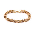 Fulld Gold Plating Stainless Steel Men King Chain Bracelet Jewelry Wholesale
