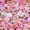 10pcs Random Themes Mixed Bear Candy Nail Art Charms Kawaii Food Fruits Girl Resin Cabochons Decoration for Nail Charms Props