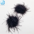 Luxury Shoes Upper Accessories Ostrich Feather Applique Shoe Flower Sew on Sandal Vamp Embellishment