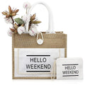 100Pcs/Lot Hot Sale Custom Made Natural Canvas Burlap Jute Tote Shopping Bag with Front Canvas Pocket and Button