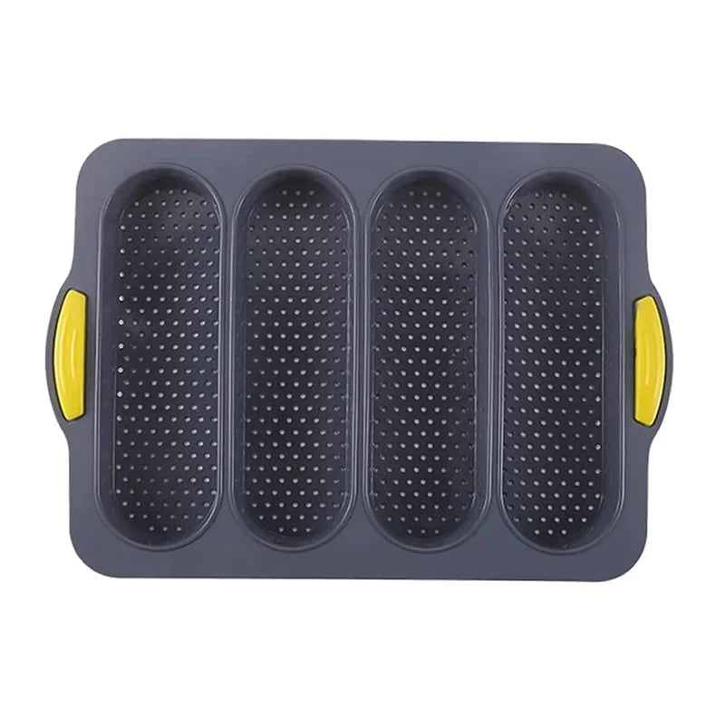 Food Grade Wholesale Four Buns French Bread Loaf Bread Pan Non-stick Pan Household Silicone Food Baking Breakfast Loaf Pan