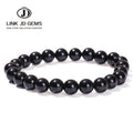 JD Natural Black Obsidian Stone Bracelet Women Men Promote Blood Circulation Relax Anxiety Weight Loss Strand Beaded Bracelets