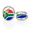 Creative Keychain Double-sided Glass Bag Pendant Women Men Metal Jewelry Egypt Morocco South Africa Zambia Flag Key Chain Ring