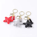Wholesales PU Leather Bag Key Chain Ideas Cute Key Chains Tassel in Stock Leather Keychain the Shape of the Star
