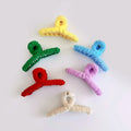 Korean Cute Plush Cloth Hair Clip Claw Girls Large Soft Warm Shark Hair Clamp Clip Female Acrylic Hair Claw Clips