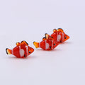Small Miniature Murano Glass Little Clown Fish Figurine Handcrafted Lampworking Technique