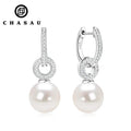Korean Wedding Jewelry Gift 925 Sterling Silver Pearl Earrings Drop Pearl Stud Earrings for Women