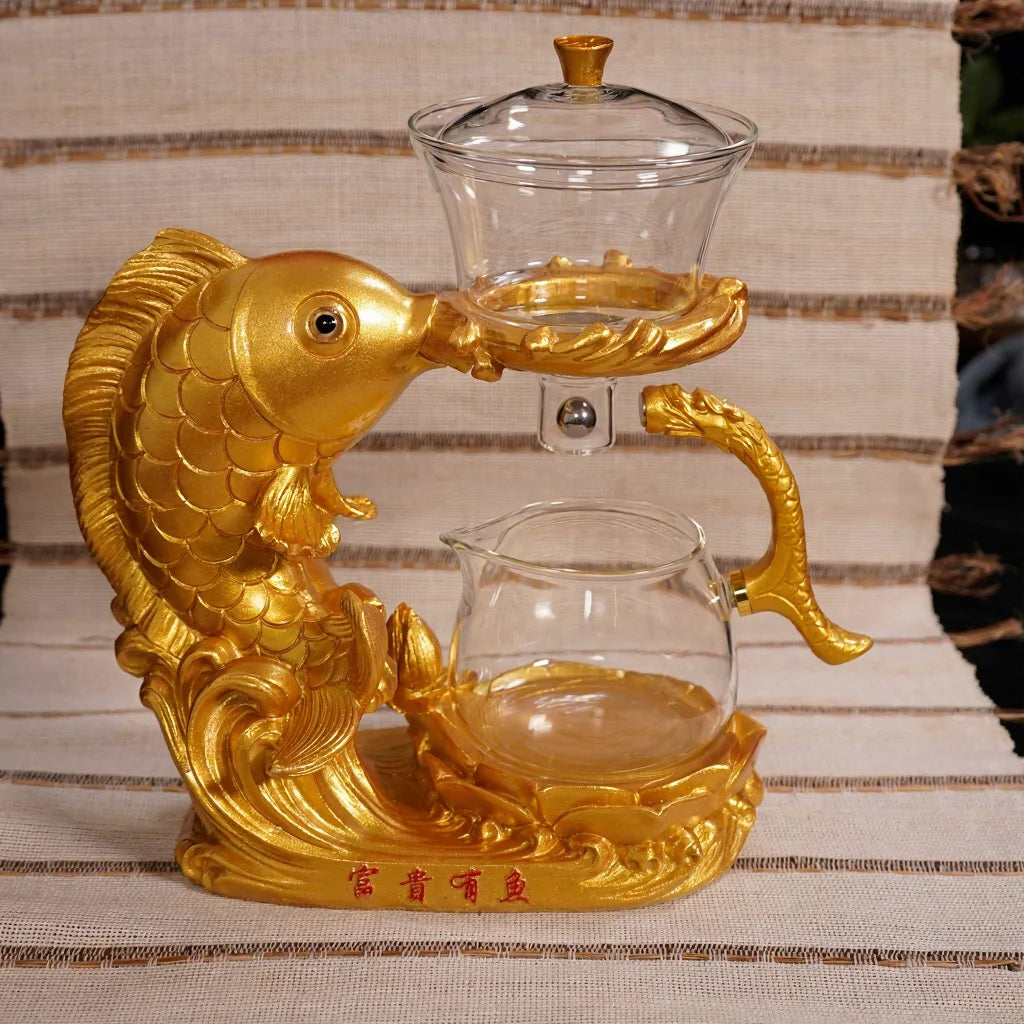 2022 Creative Magnetic Suction Teapot Kung Fu Tea Ware Household High Borosilicate Glass Lazy Tea Set Manufacturers Wholesale