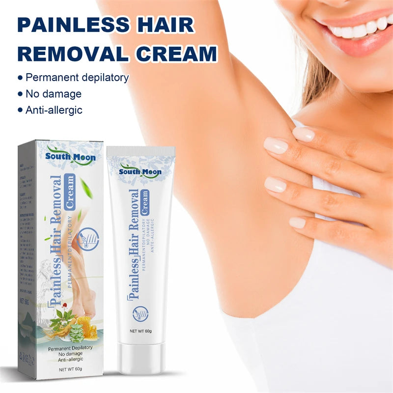 South Moon Painless Girl Hair Removal Cream 5 Minutes Fast Hair Removing Permanent Hair Removal Cream for Women Girls