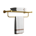 Brushed Gold Corner Bathroom Shower Set with Towel Rack-Modern Hotel Hardware Accessories Space-Saving Design