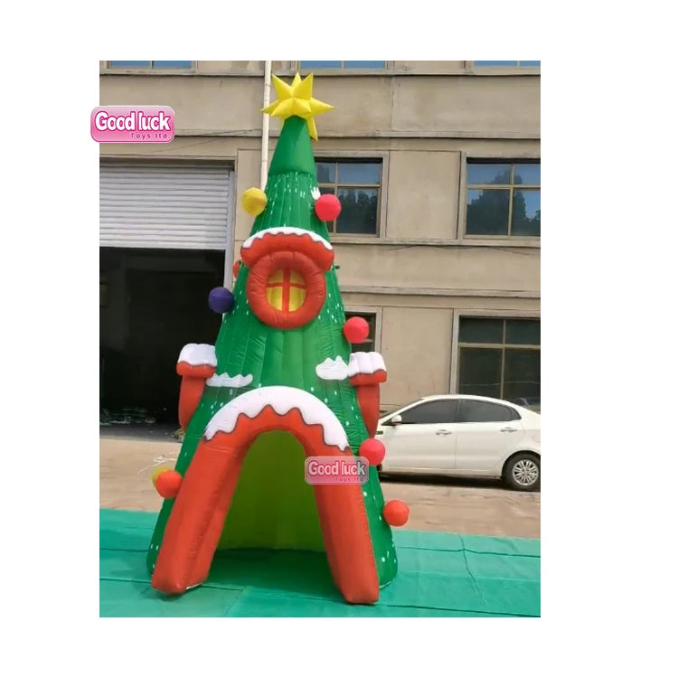 2024 New Products  Novelty  Large Outdoor Other  Decorations Ornaments Supplies Happy Christmas Inflatable Hut House
