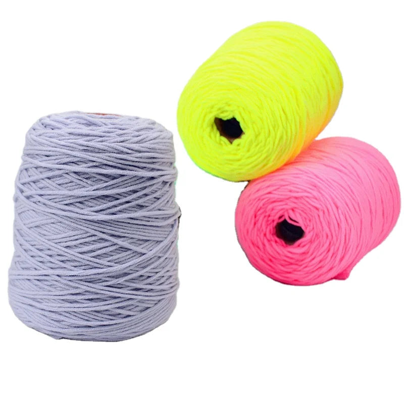 Wholesale Stock 550 Gram Per Roll 100% Acrylic Knitting Yarn Dyed Pattern Colored Tufting Thread Sewing Weaving Crochet Knitting MegaBDM