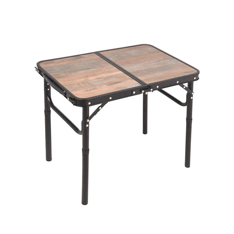 Modern Design Custom Aluminum Wood Color Folding MDF Table Adjustable Leg for Bedroom Camping Picnic-Factory Directly CofNLF