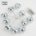 ISHINE Indoor/Outdoor LED Disco String Lights 10 White LEDs 140cm Length Durable PS Disco Ball Effect for Party Wedding Decor