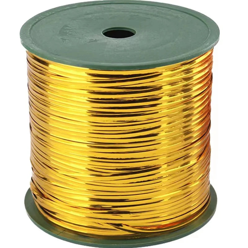 Wholesale Roll Metallic Twist Ties 100m Plastic Ties Gold Metal Wire Twist Tie for Bread Candy Bags Party Cello Cake Pops