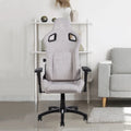Pet Friendly Upholstery Gaming Chair-Breathable Fabric Extendable Adjustable Recline Steel Frame for Pet Owners