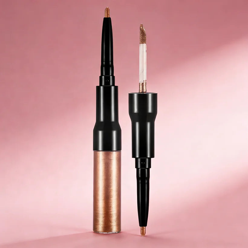 Long-Lasting Double-Ended Matte Pink Lipliner Smooth Finish New Innovation Mineral Multi-Use Waterproof Lip Gloss