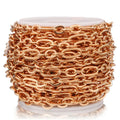 Selling in Meter Rose Black Gold Stainless Steel Round Flat Rectangle Chain Link Women Paper Clip Paperclip Link Chain Necklace
