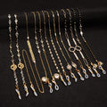 European American Style Pearl Glasses Chain Factory Direct Sale Colorful Crystal Fashion Metal Neck Hanging Lanyard Eyeglasses