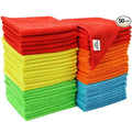 Multi-Functional 400gsm Eco-Friendly Microfiber Cleaning Cloth Pack 50 Soft Lint-Free Woven Towels for Car Kitchen Cleaning
