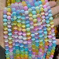 Wholesale Natural Selenite Beads Strand 6mm 8mm 10mm Smooth Round Loose Colorful Selenite Beads for Jewelry Making