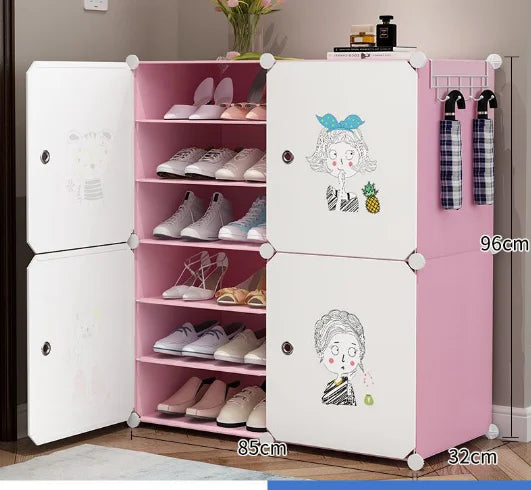 Wholesale Modern Minimalist PP Plastic Shoe Racks Living Room Storage Various Colors Extendable & Portable for Warehouse Use