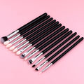 IPRESTA BRUSH--12PCS Natural Animal Hair Goat Hair Makeup Brush Set Portable Makeup Brushes Private Label Low Moq