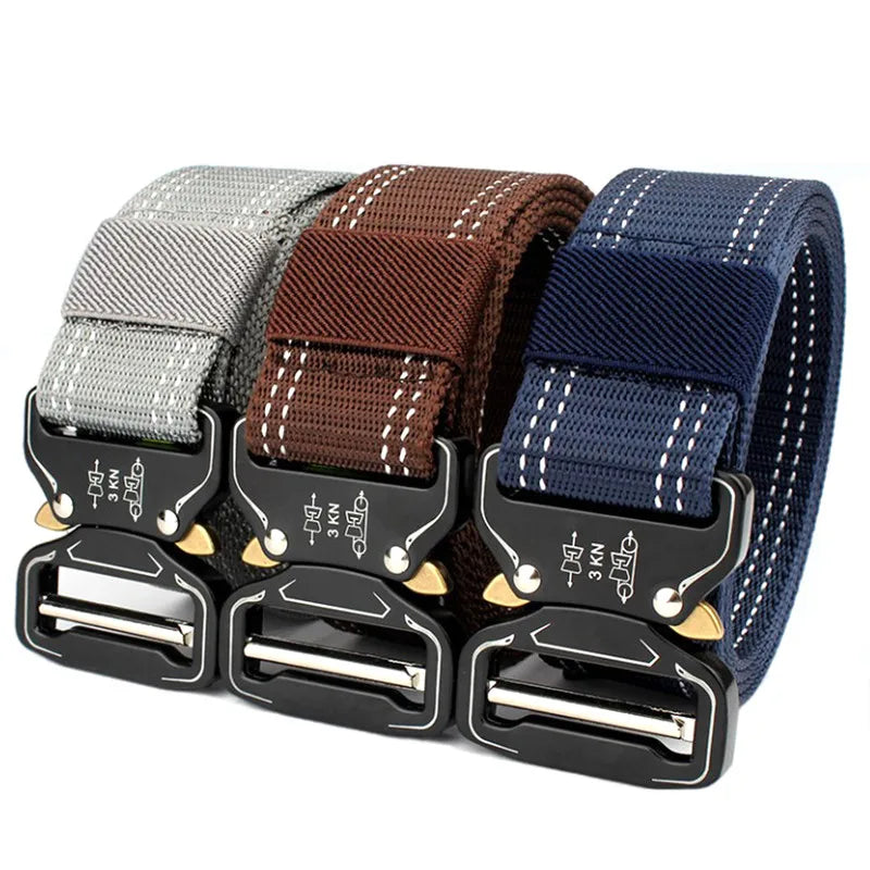 LQbelt New Tactical Belt Polyester Material Weaving Fabric Belts Outdoor Men's Canvas Belt Wholesale Factory