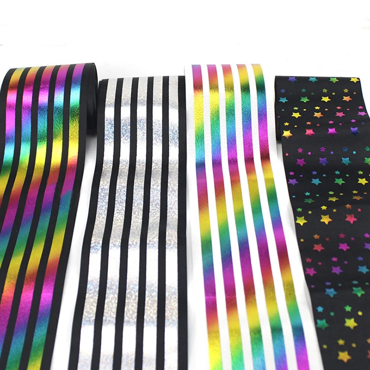OEM Customized 100% Polyester Satin Grosgrain Ribbons Double Face 3D 100% Gold Foil Factory Brand Logo Sustainable Sizes