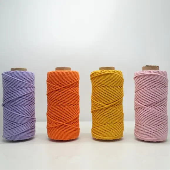 Wholesale Colorful Wall Decorative DIY Rope 4mm Macrame Cord Cotton Braided Rope Cord