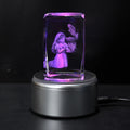 Colorful Crystal Engraving 3D Photo Cube Holy Communion Souvenirs Gifts With Led Light Base