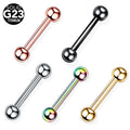 10pcs/lot G23 Titanium Ear Helix Stud Lip Piercing Earring Barbell Piercings Ear Cartilage Tragus Piercings Body Jewelry