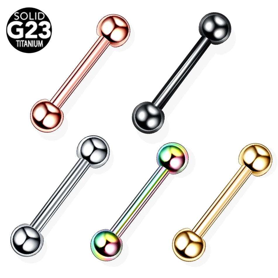 10pcs/lot G23 Titanium Ear Helix Stud Lip Piercing Earring Barbell Piercings Ear Cartilage Tragus Piercings Body Jewelry