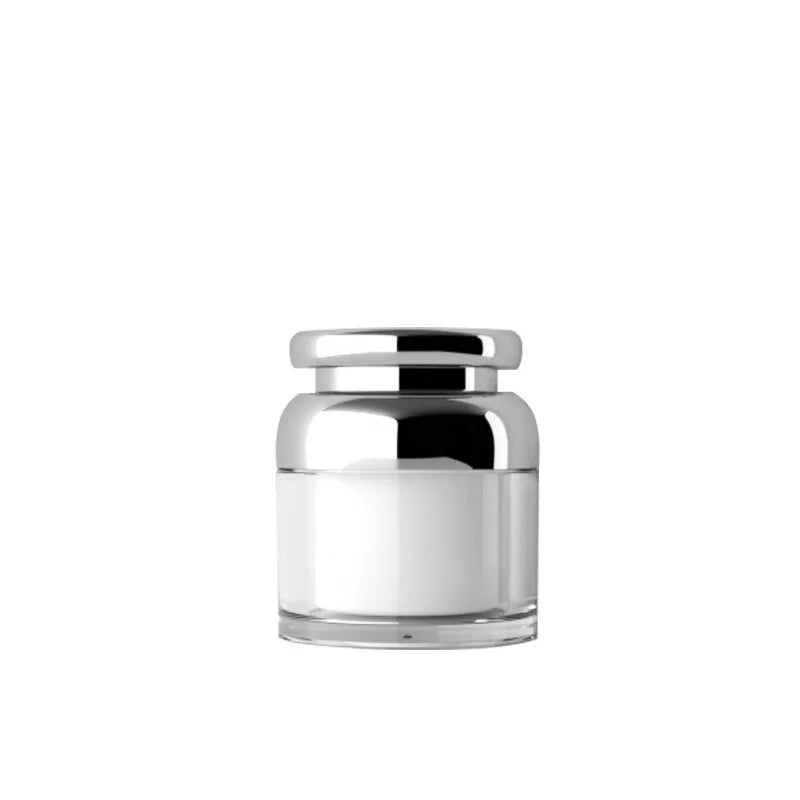 Luxury 30g Silver Lid Empty Jars for Creams Acrylic Round Cream Jar Skincare Plastic PP Cosmetic Jar
