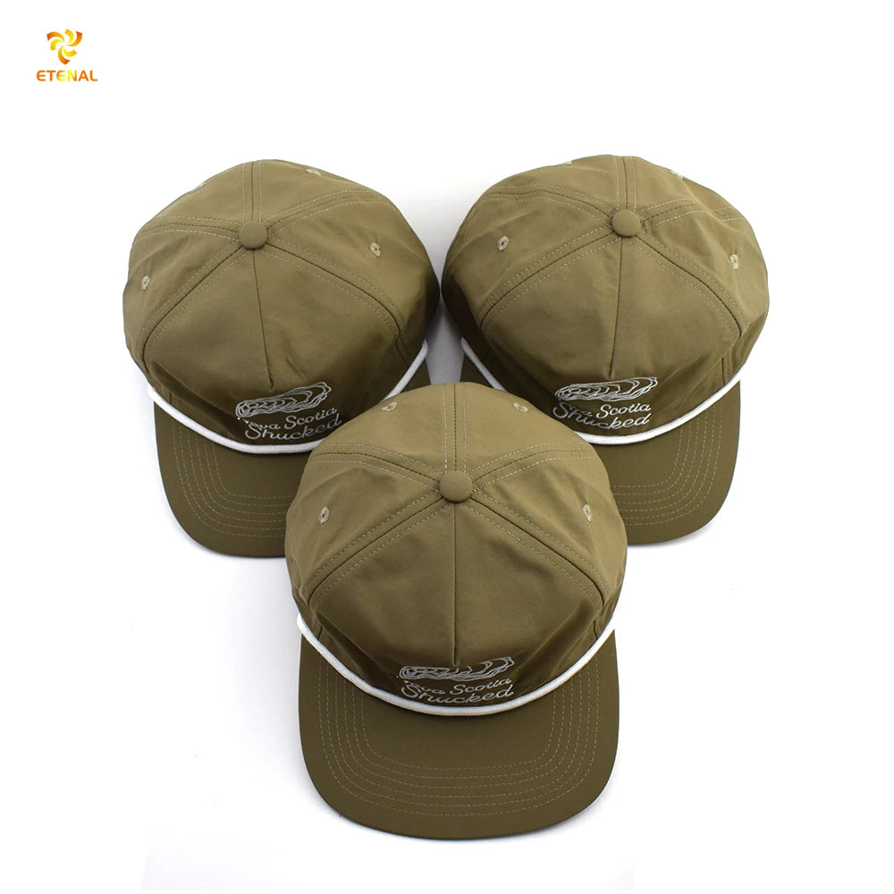 Waterproof Oxford Fabric Nylon 5-Panel Performance Running Cap Sports Baseball Hat Snapback Winter 3D Embroidery Beach Fishing