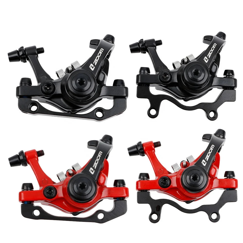ZOOM Aluminum Alloy MTB Bicycle Disc Brake Road MTB Electric Bike Scooter Mechanical Caliper Disc Brakes Cycling Double Brake