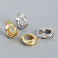2022 NEW Fashion 925 Sterling Silver Big Earrings Punk Metal Cross Line Charms Gold Hoop Earrings for Women Fine Jewelry