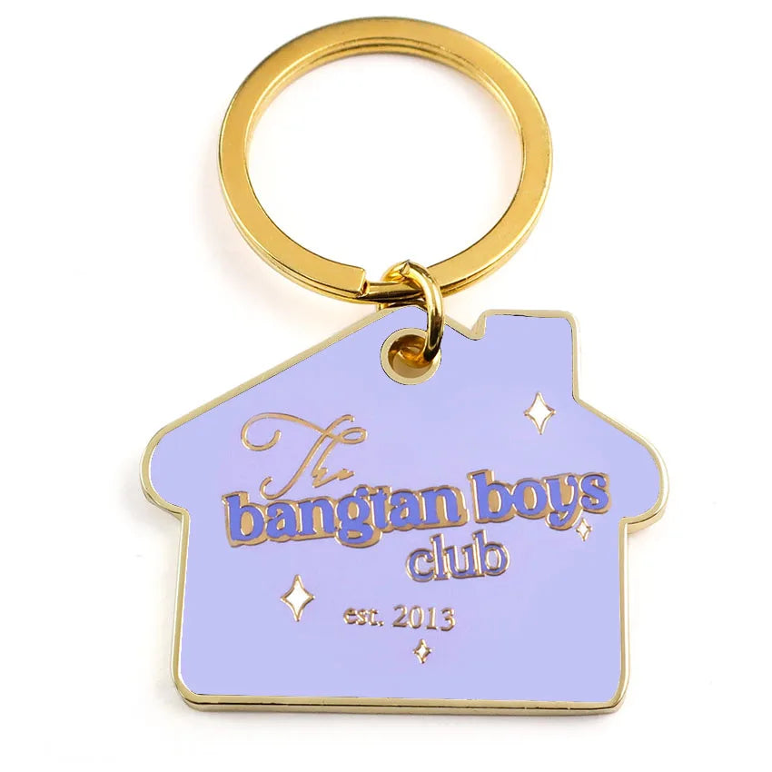 Promotional Home House Key Ring Digin Metal Key Chain Custom logo Home House Shape Key Rings with logo