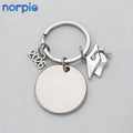 Metal Souvenir Keychain Graduation Keychains Metal Keyring Personalized Craft Gift  Laser Blank Graduation Keychain