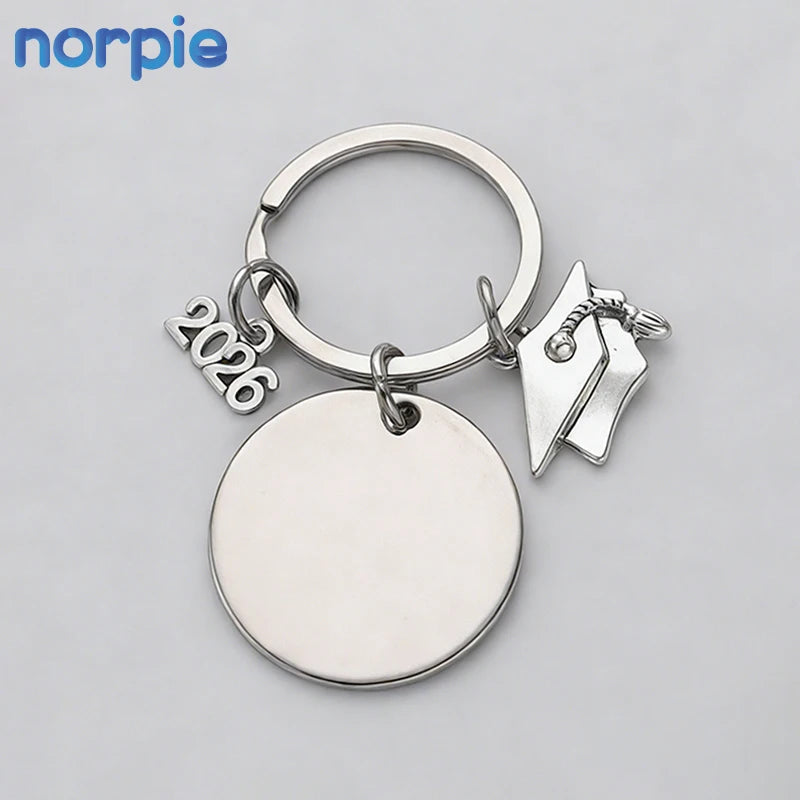 Metal Souvenir Keychain Graduation Keychains Metal Keyring Personalized Craft Gift  Laser Blank Graduation Keychain