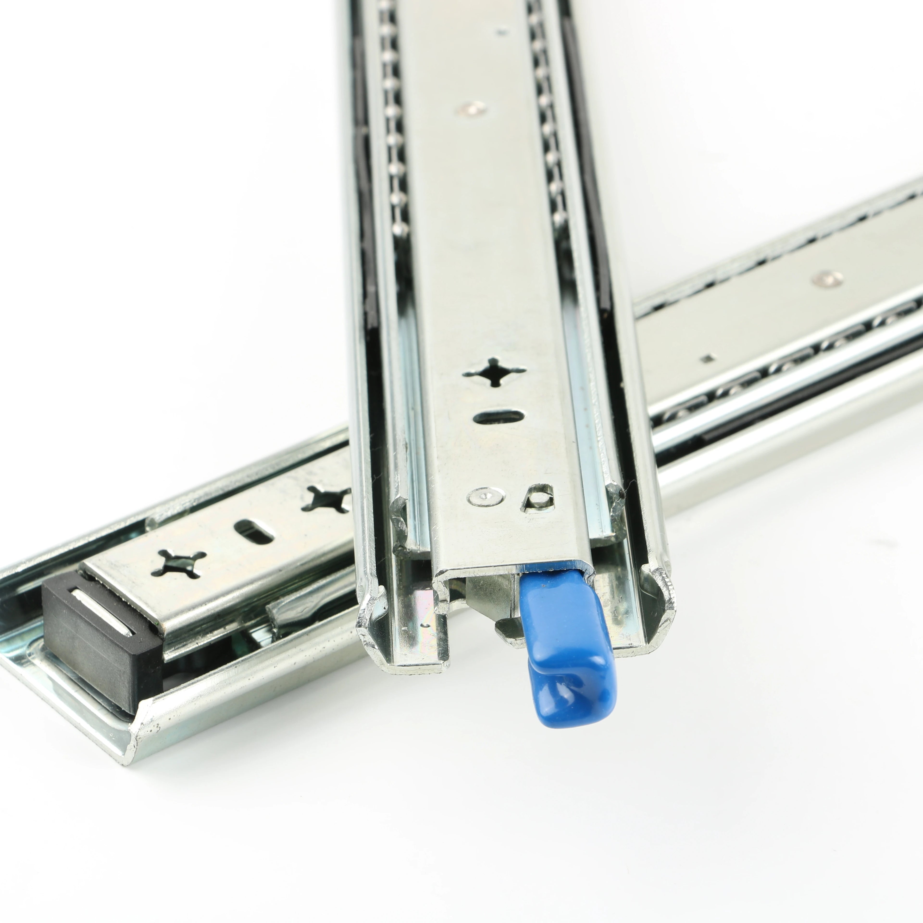 53mm Cold Rolled Steel Double Locking Full Extension Heavy Duty Ball Bearing Industrial Slide