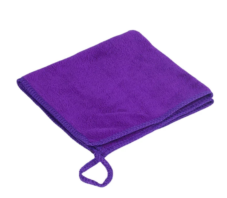 Wholesale Soft Lightweight Microfiber Kitchen Car Cleaning Cloth Towels Quick-Dry Solid Color Square Knitted Household Items