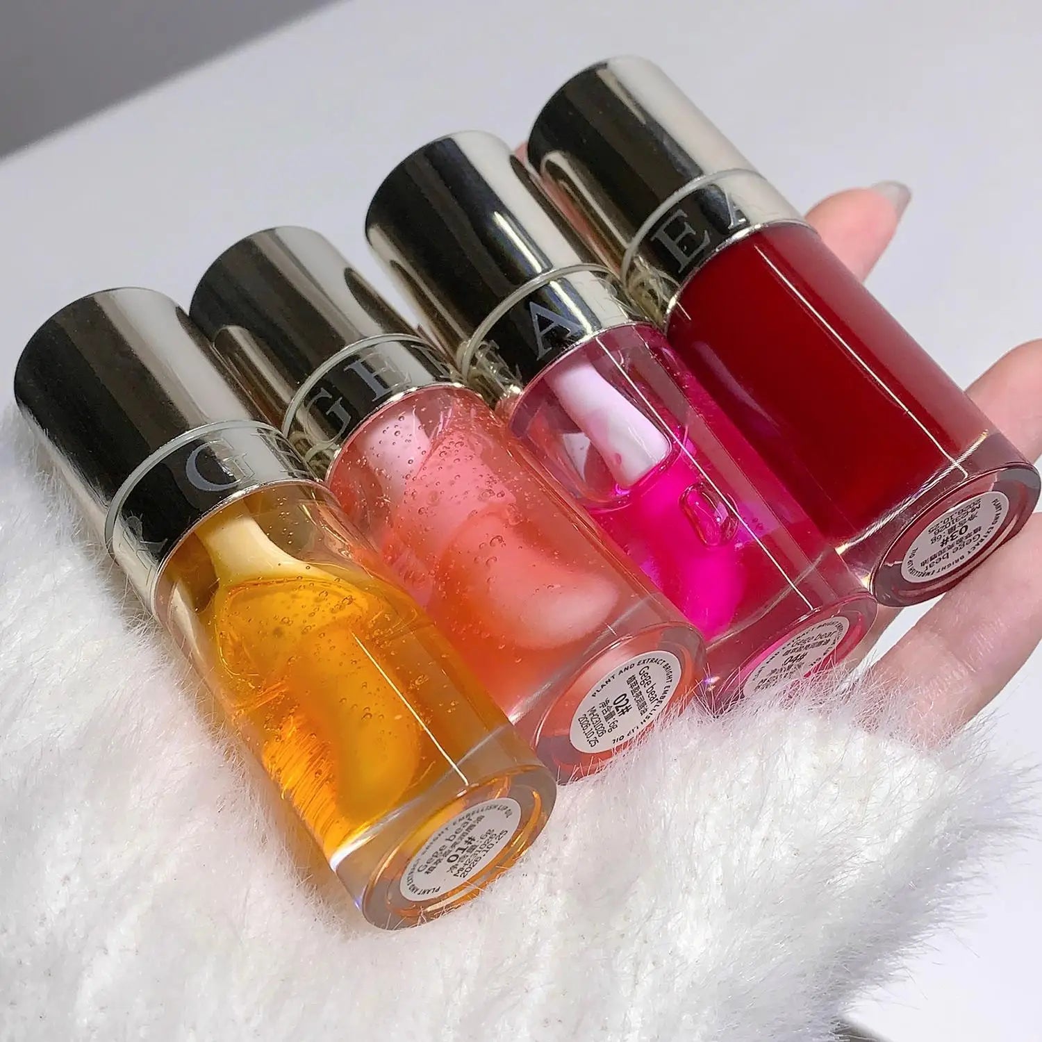 High Pigment clear Crystal Plant Extract Lip Oil Natural Overnight Lip Mask Moisturizing Repair Lipstick