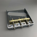 New Chrome Vintage Electric Bridge Steel Base Brass Saddles for Electric Guitar Accessories