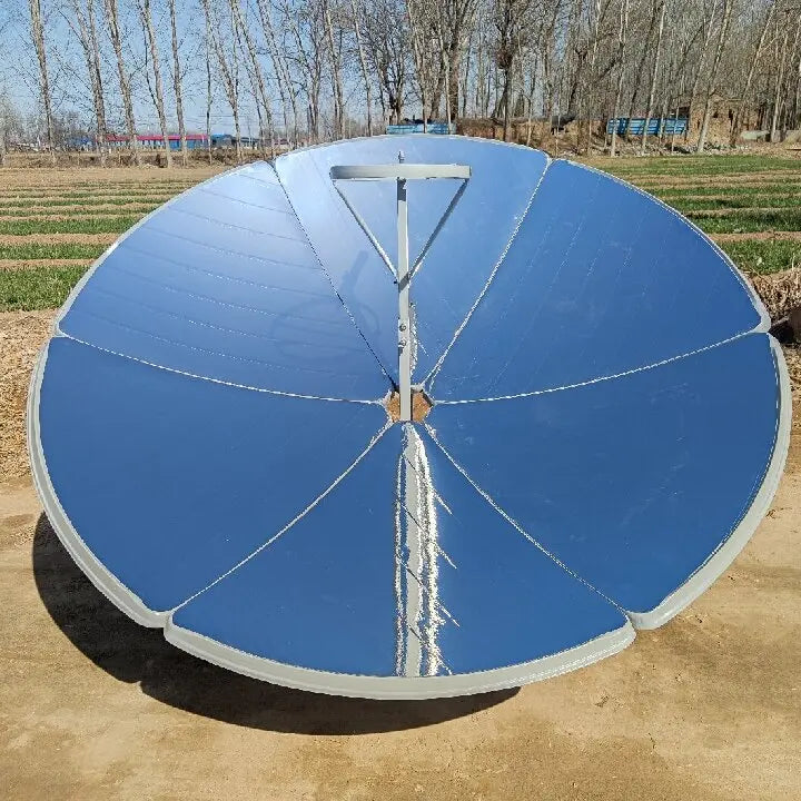 Round Concentrating Solar Cooker & Stove 1500W 1.5m Diameter Boiling Water Porridge Steamed Buns Barbecue Stir-frying